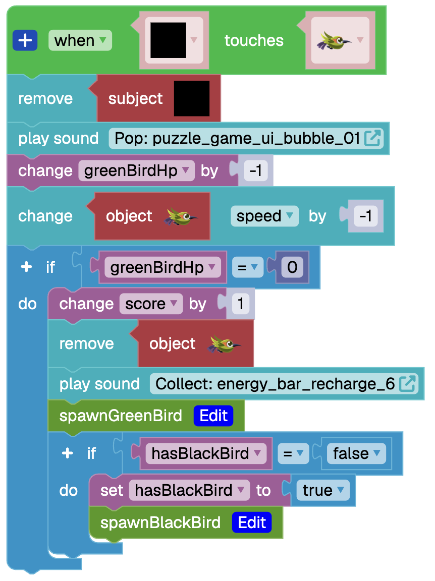 Fix the Green Bird Collision