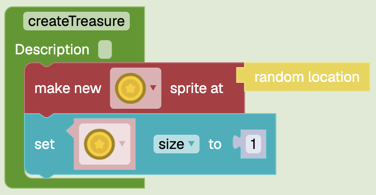 Create the Treasure Function