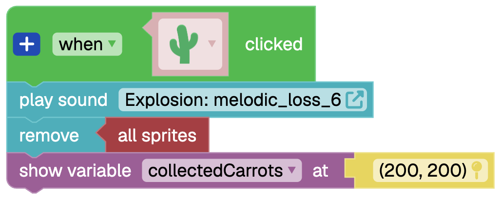 Click the cactus blocks