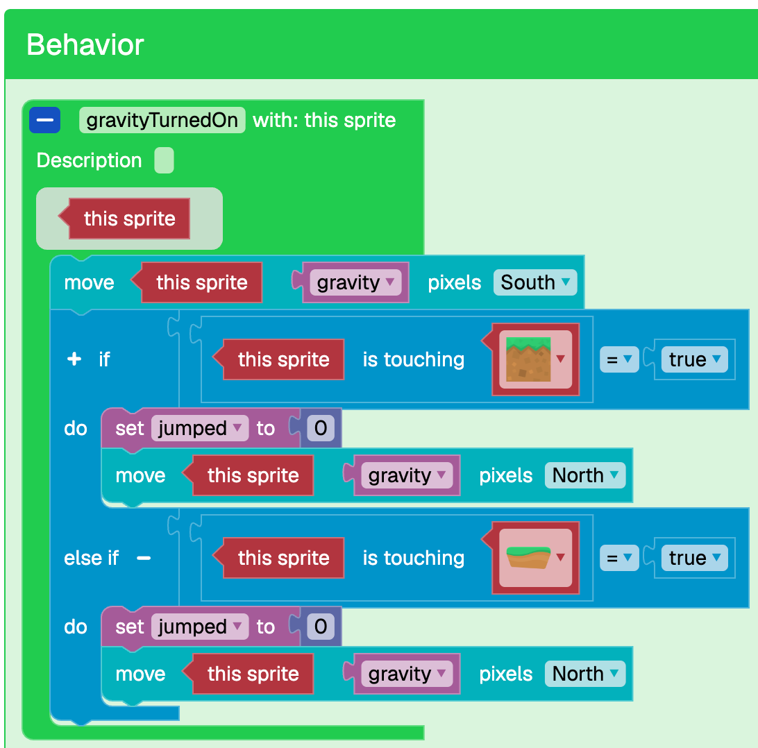 Create the Gravity Behavior